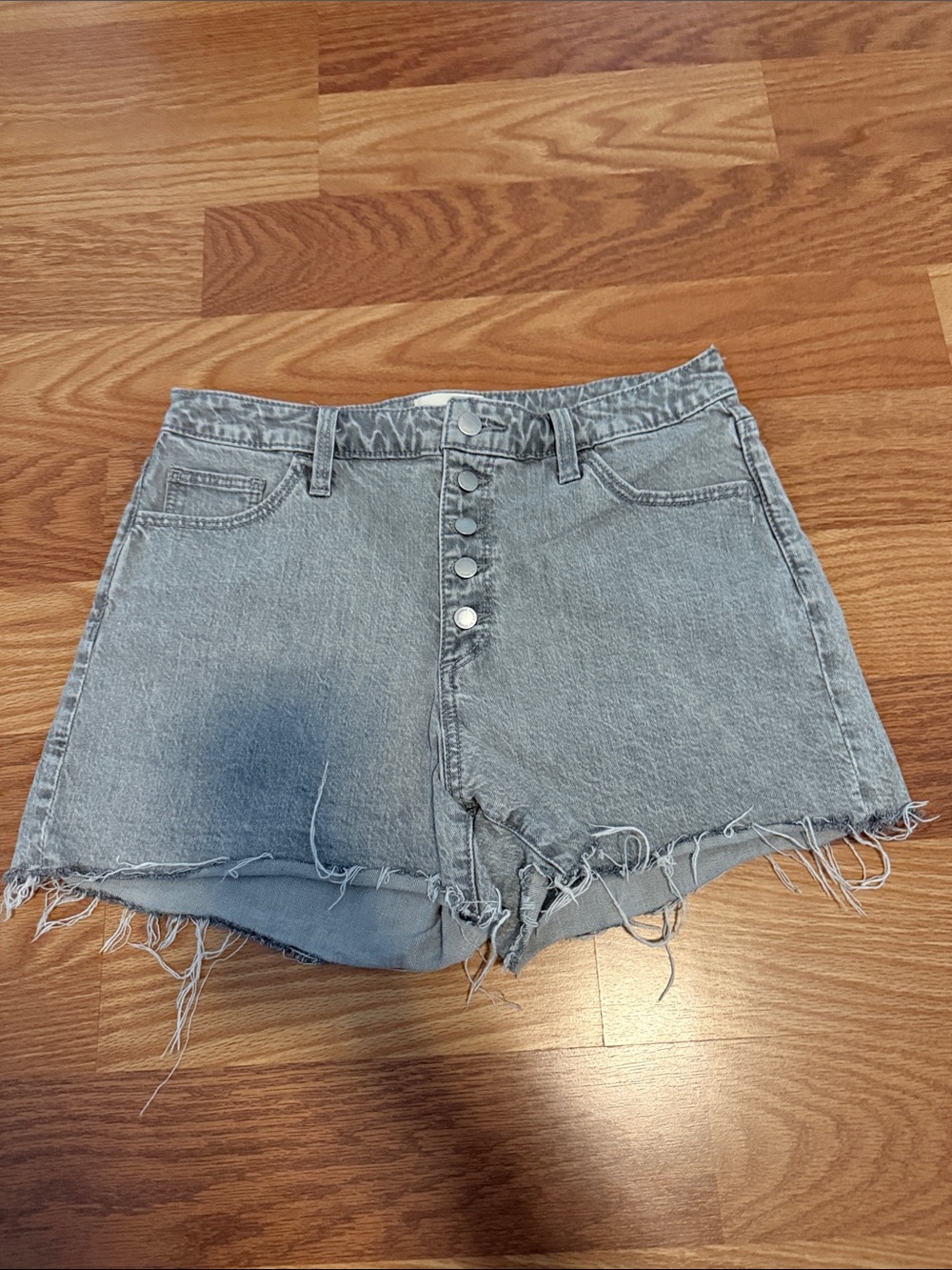 Universal Thread Light Blue Button-Front Denim Cutoff Shorts